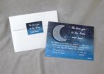 Προσκλητήριο βάπτισης με θέμα φεγγάρι - "to the moon and back".