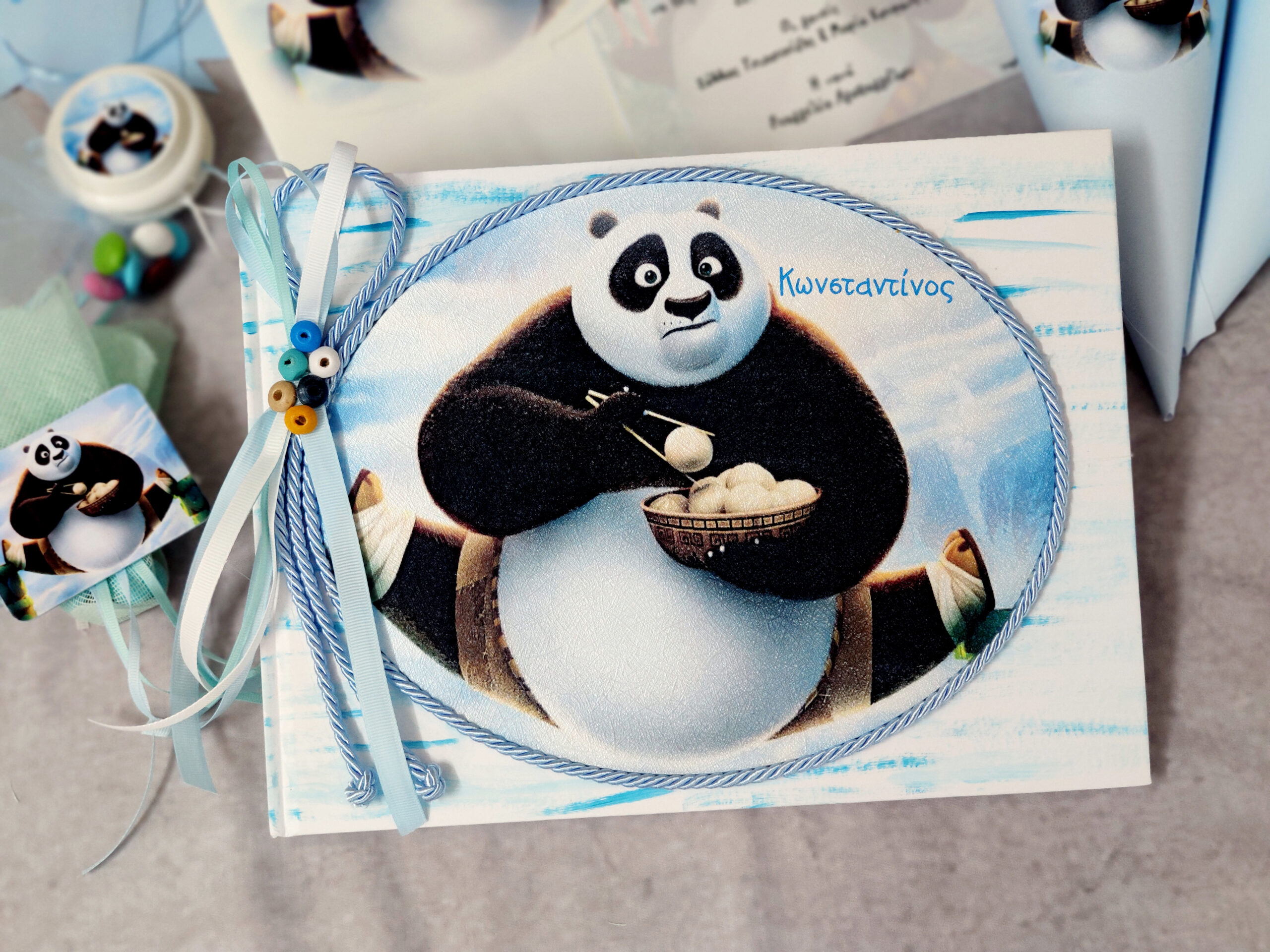 Θεματική πρόταση βάπτισης με θέμα "Kung Fu Panda".
