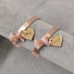 Χειροποίητα rose gold βραχιόλια για γιαγιά και θεία από τη σειρά "Ethereal Bracelets" με ιδιαίτερη διακόσμηση.