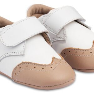 Δίχρωμο  Brogues Μονή Μπαρέτα Χρατς MI1117 Λευκό Μπεζ