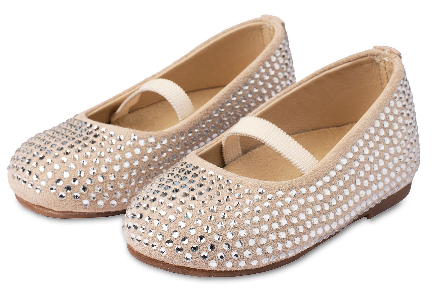 Γοβάκι Διακοσμημένο ολόγυρα με Στραςς Swarovski LU6098 Εκρού