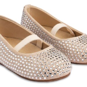 Γοβάκι Διακοσμημένο ολόγυρα με Στραςς  Swarovski LU6098 Εκρού