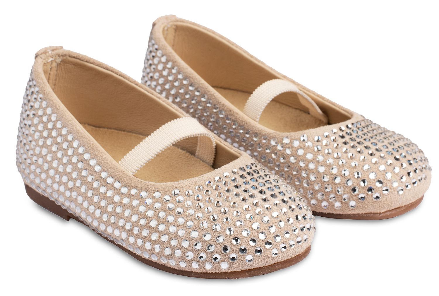 Γοβάκι Διακοσμημένο ολόγυρα με Στραςς Swarovski LU6098 Εκρού