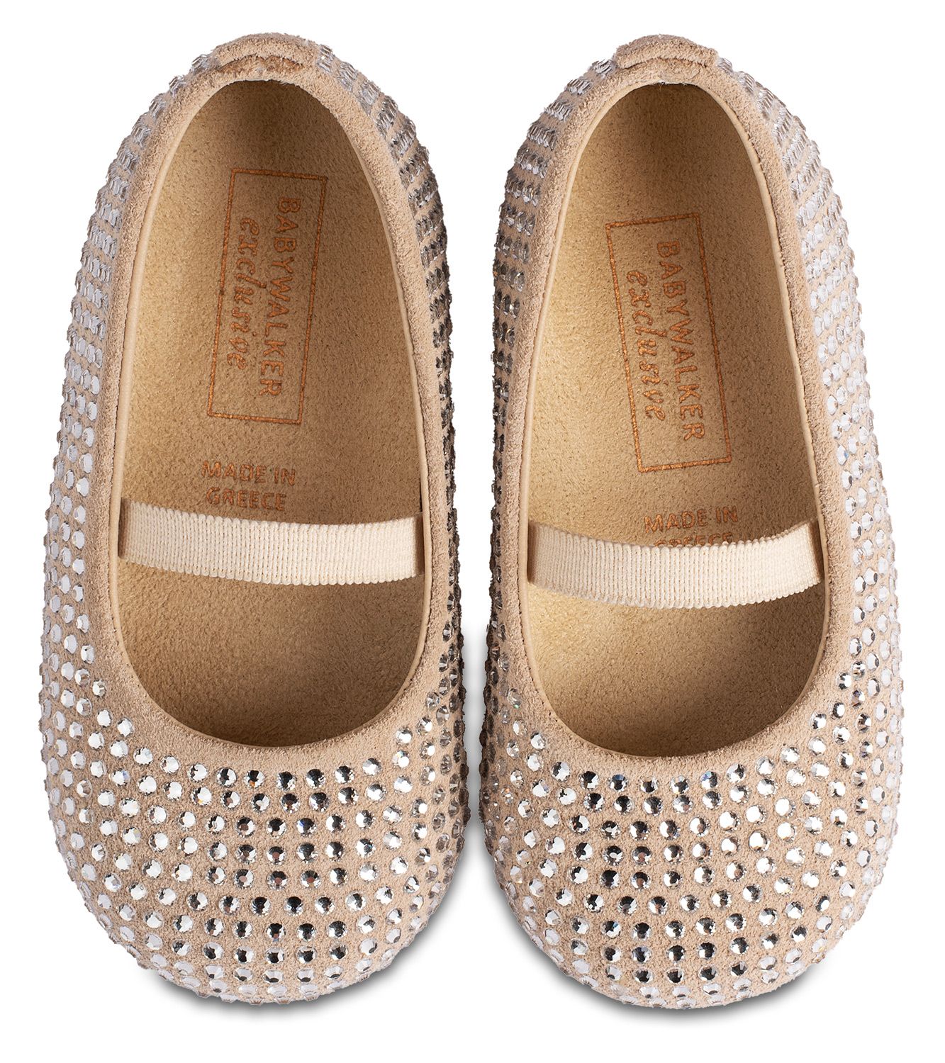 Γοβάκι Διακοσμημένο ολόγυρα με Στραςς Swarovski LU6098 Εκρού